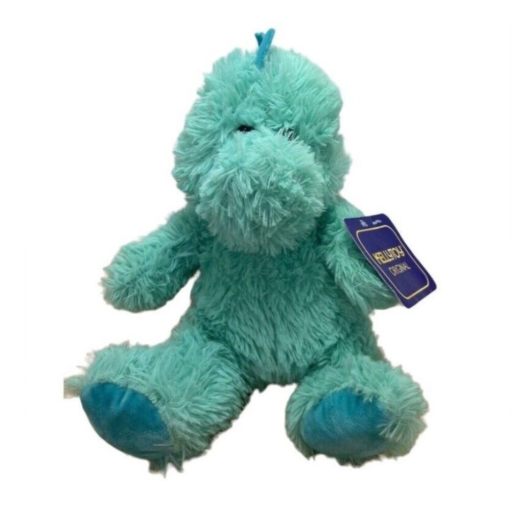 Kelly Toy Dinosaur Stuffed Plush Teal 10 Inch